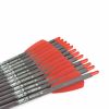 7.5" inch R9 Crossbow Bolts Carbon Arrows 2" Red Vanes with 100grain Broadhead