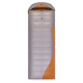 Outdoor Camping Envelope Down Sleeping Bag (Option: Khaki grey-800g White goose down)